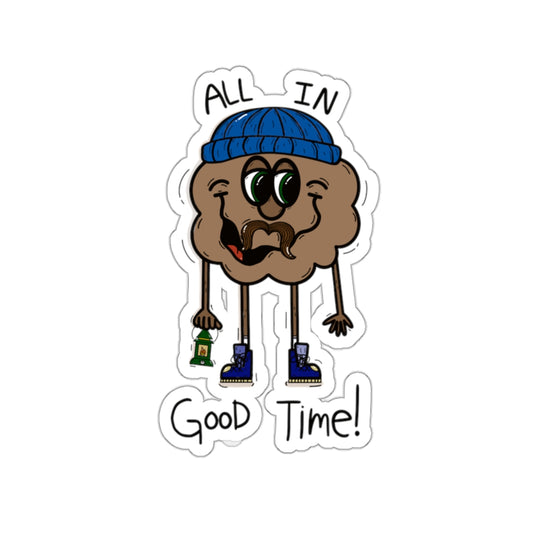 Camping Dude, All in Good Time Sticker